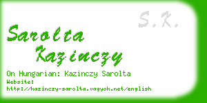 sarolta kazinczy business card